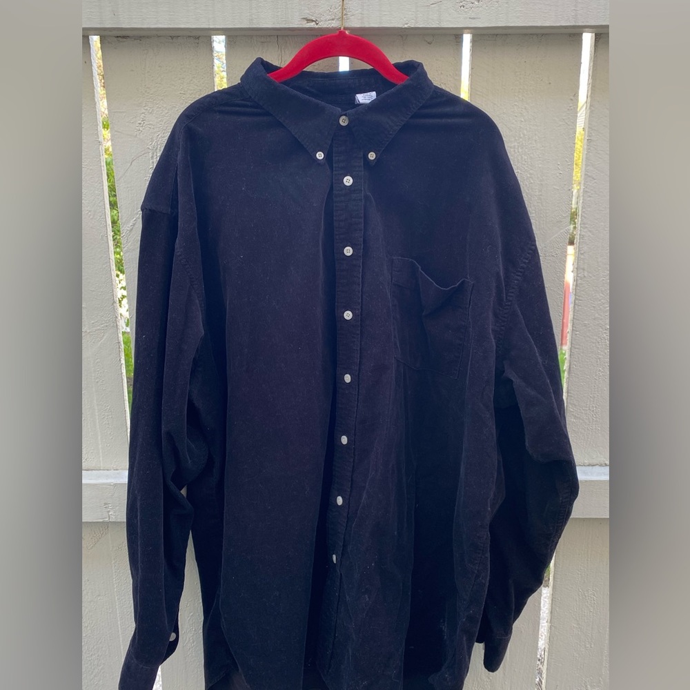 Black Corduroy Button Up